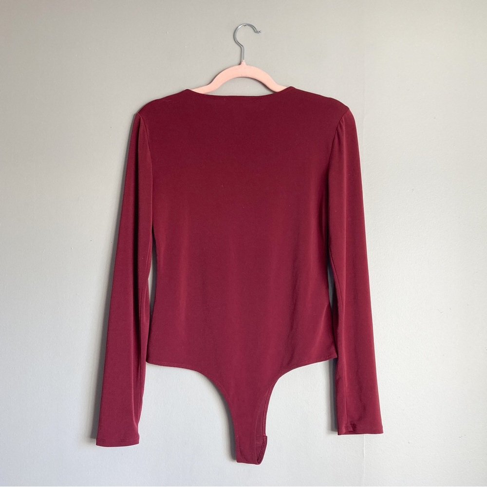 Bcbgeneration Maroon Square Neck Bodysuit - image 4